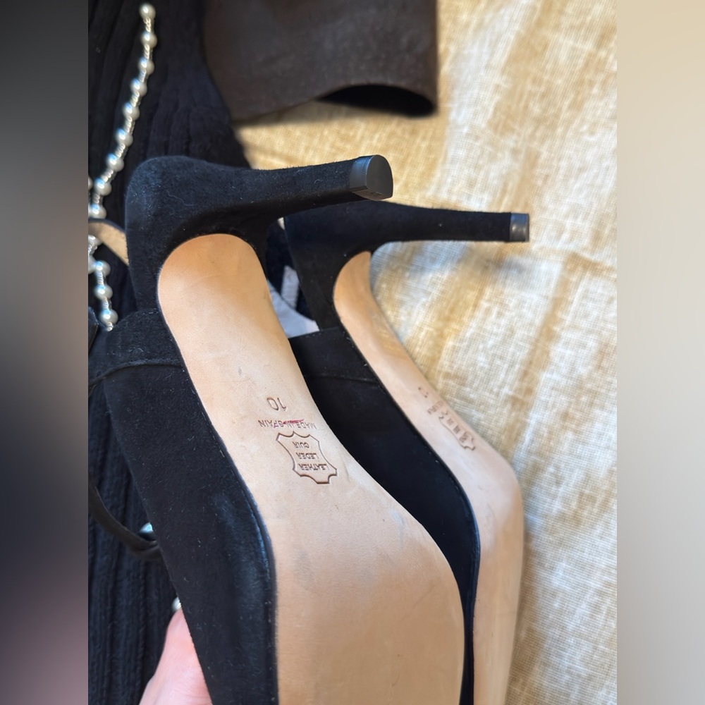 Andre Assous Black Suede sling back - Picture 4 of 9